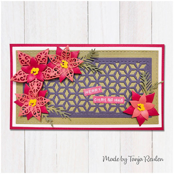 Wykrojnik - Nellie`s - SD293 Poinsettia Flower and Branches poinsecja